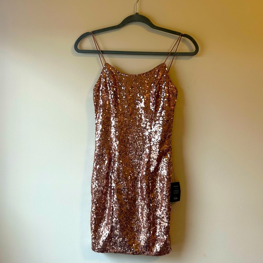 Lulu’s sequin mini dress XS NWT